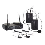 Eikon by Proel WM300DH Kit di Microfoni Wireless Lavalier, ad Archetto con Trasmettitore Bodypack e Ricevitore