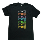 Moog Music Rainbow Spectrum Tee Maglietta con Logo Moog Arcobaleno