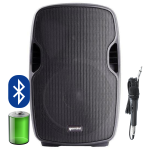 Gemini AS15 TOGO Speaker Portatile Bluetooth 15" con Microfono Lettore USB e Trolley 2000W