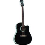 Eko Ranger CW Eq Black - Chitarra acustica elettrificata spalla mancate colore nero