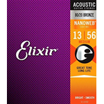 Elixir11102 Nanoweb 13-56 Medium Acoustic Bronze 