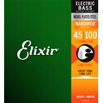 ELIXIR 14052 SET BASS 45-100 NANOWEB NICKEL PLATED STEEL 