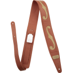 Gretsch Gretsch® F-Holes Leather Straps, Orange and Tan Straps Tracolla in pelle