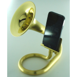 Carol Brass Trumpet Desk Amplificatore per Smartphone Finitura Satinata