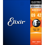 Elixir12002 Set Corde per Chitarra Elettrica 9-42 Nanoweb