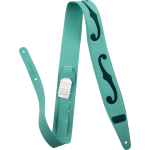 Gretsch Gretsch® F-Holes Leather Straps, Surf Green and Dark Green Straps Tracolla in pelle