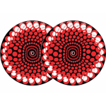 Zomo 0020104470 2x zomo slipmats balls - rosso 0020104470