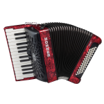 FISARMONICA HOHNER BRAVO II 60 ROSSA SILENTKEY