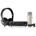 Behringer U-Phoria Studio Pro Kit per la Registrazione/ Podcast con Interfaccia Audio USB Microfono a Condensatore e Cuffia