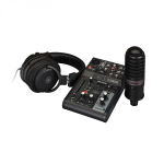 Yamaha AG03MKIIB LSPK Pack Live Straming con Mixer 3 Canali, Microfono a Condensatore e Cuffia Nero