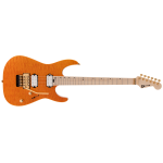 Charvel Pro-Mod DK24 HH FR M Mahogany with Quilt Maple, Maple Fingerboard, Dark Amber