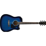 Ibanez PF15ECE TBS Chitarra acustica elettrificata finitura Transparent Blue Sunburst