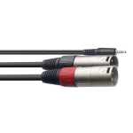 Stagg SYC1/MPSB2XM cavo jack3.5ST-2XLR-M  1 metro