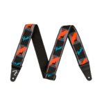 Fender Neon Monogrammed Strap, Blue/Orange 0990681302