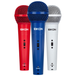 Eikon by Proel DM800COLORKIT Kit 3 Microfoni Dinamici per Voce Rosso/Blu/Bianco