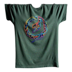 Moog Music Tangled Icon Shirt Royal Pine Maglietta Verde con Logo Moog Colorato Large