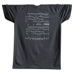 Moog Music Polyrhythms Tee Maglietta Nera con Logo e Diagrammi Medium