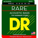 DR RPB5-45  Rare  Set Basso Acustico a 5 corde Phosphor Bronze 45-125