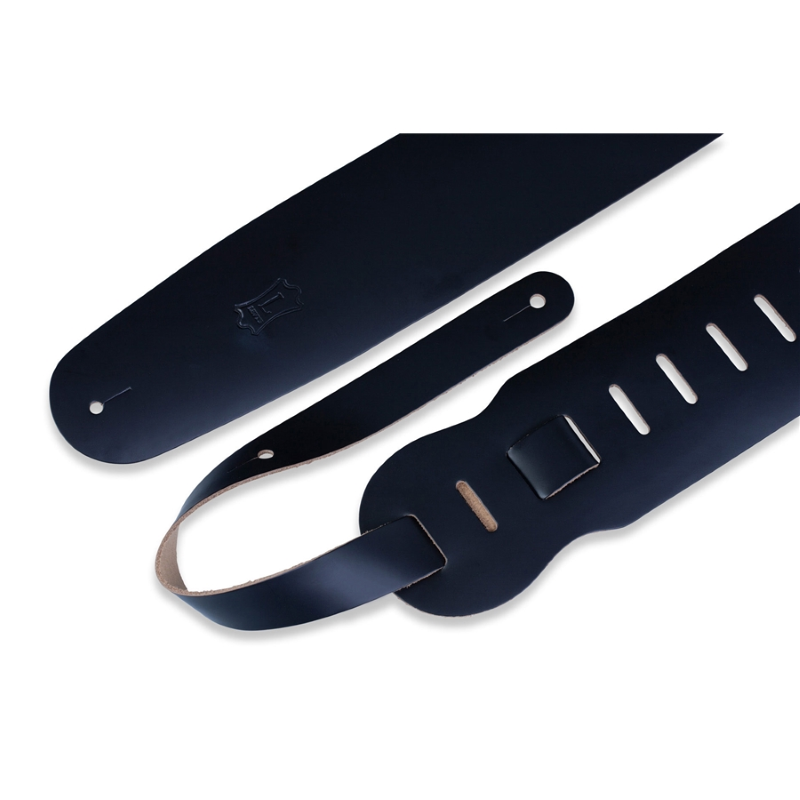 Levy's M4-BLK Tracolla in pelle pieno fiore Black 3 1/2"