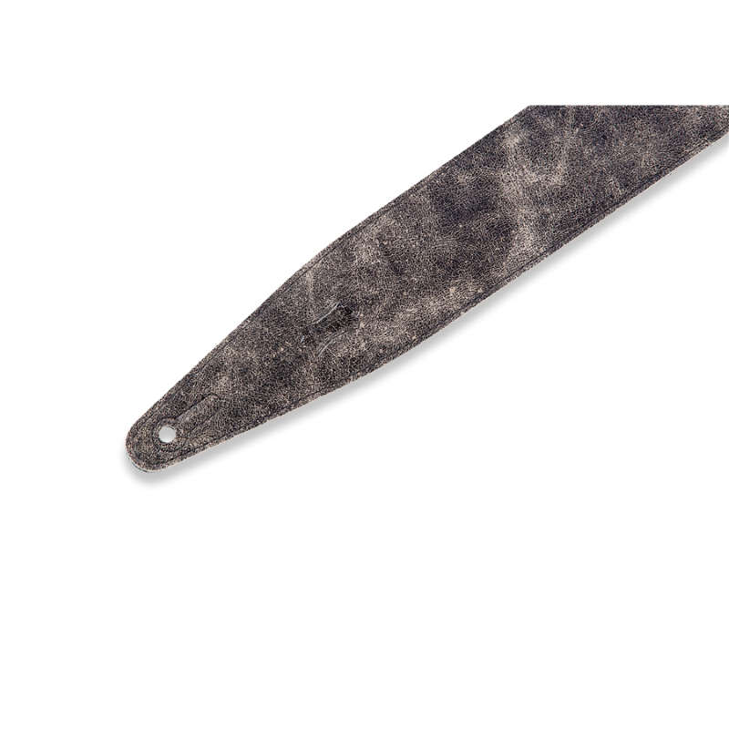 Levy's MG317BOG-BLK Tracolla in pelle Distressed Black 2 1/2"