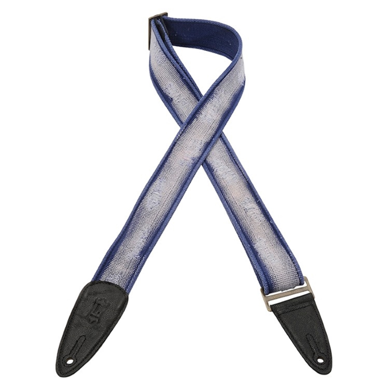 Levy's MC8DS-BLU Tracolla in cotone distressed Blu 2"