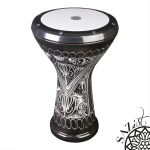 DARBUKA  EI101A cm.44x28 Alluminio Smaltato Nero Inciso