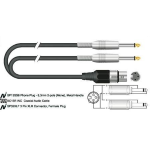 Cavo adattatore a Y, XLR-F - 2x Jack 6.3 Mono cm.60