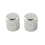 Allparts MK-0112-010 Chrome Heavy Knurl Barrel Knobs, Pk of 2