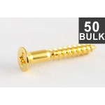 Allparts GS-0063-B02 Bulk Pack of 50 Gold Bridge Mounting Screws