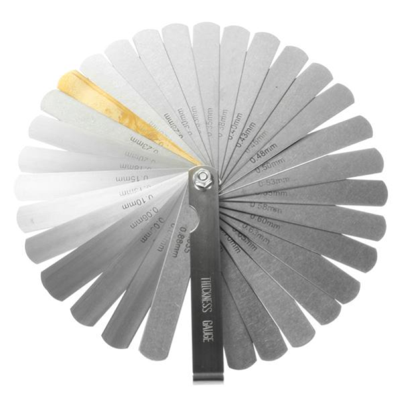 Allparts LT-4550-000 THICKNESS FEELER GAUGES WITH 32 BLADES, IMPERIAL AND METRIC