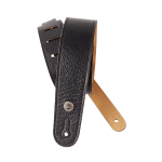 D'Addario Slim Garment Leather Guitar Strap, Black