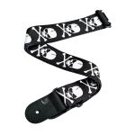 D'Addario Woven Guitar Strap, Cross Bone Skull