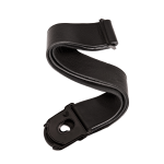 D'Addario Planet Lock Leather Guitar Strap, Black