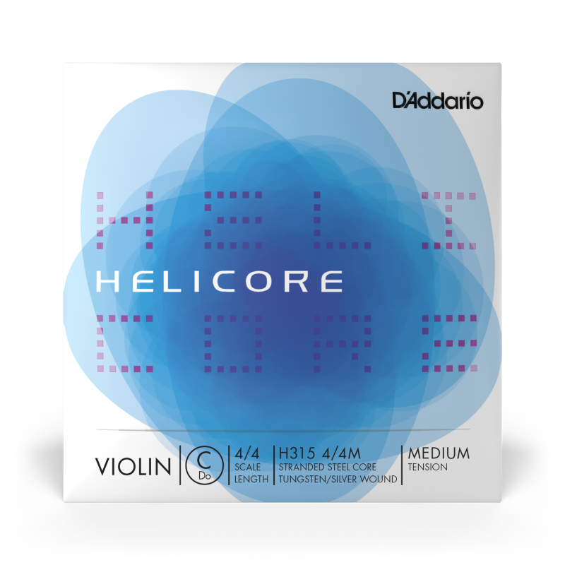 D'Addario Helicore H315 Violin Single Low C String, 4/4 Scale, Medium Tension