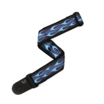 D'Addario Hot Rod Flame Guitar Strap, Blue