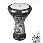 SAZIST EI101A cm.44x22 DARBUKA Alluminio Smaltato nero