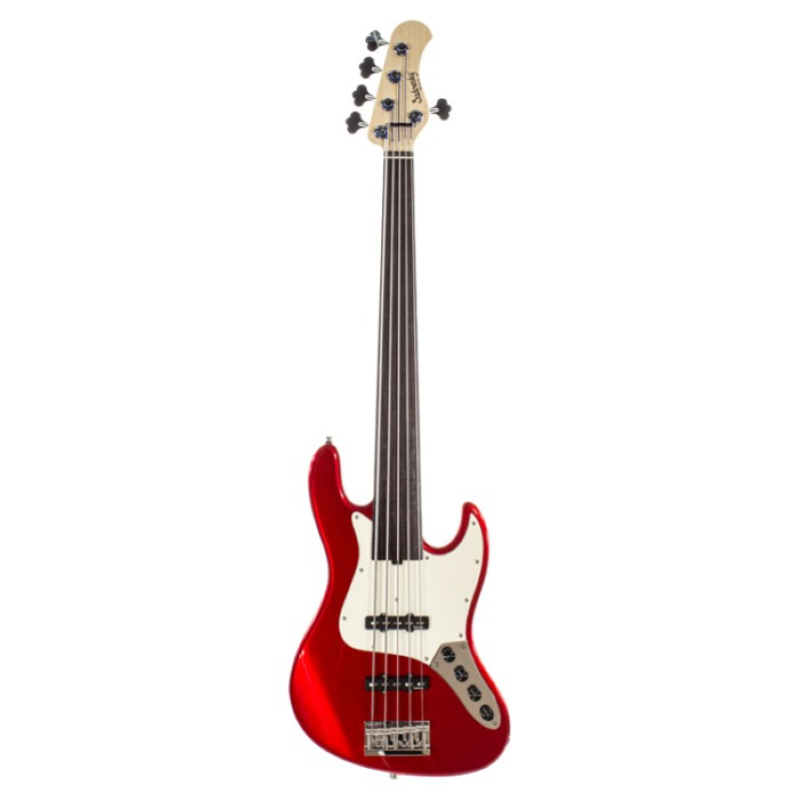 Sadowsky MetroLine JJ Bass 5 21 Vintage Fretless C A Red METRO LINE 5 STRINGS J/J BASS 21 FRETS VINTAGE FRETLESS ASH/EBONY