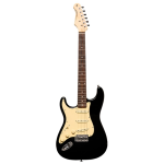 Stagg Chitarra elettrica S Style mancina nera Chitarra elettrica Strato Style 6 corde mancina