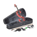 Stagg Violino 4/4 elettrico rosso metallizzato Violino elettrico 4/4