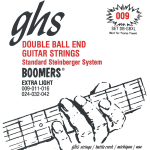 GHS Double Ball End Boomers Elettrica 6 St 009-042 Muta corde per chitarra elettrica 6 corde con doppio pallino (su entrambe le estremità) per chitarre Steinberger style