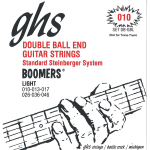 GHS Double Ball End Boomers Elettrica 6 St 010-046 Muta corde per chitarra elettrica 6 corde con doppio pallino (su entrambe le estremità) per chitarre Steinberger style