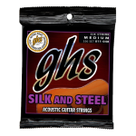 GHS Silk and Steel Acustica 6 St 011-048 Muta corde per chitarra acustica 6 corde con corde rivestite con anima in seta ed acciaio