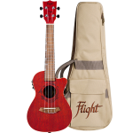 Flight DUC380 CEQ Ukulele Concert Coral Gemstone