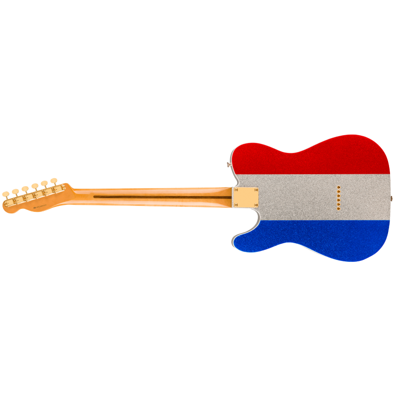 Fender Limited Edition Buck Owens Telecaster®, Maple Fingerboard, Red, Silver and Blue Sparkle