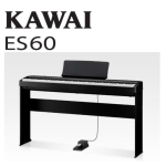 Kawai ES60 Home Bundle Pianoforte Digitale 88 Tasti Pesati Nero con Stand