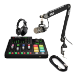 Rode Solo Podcasting Bundle Kit con Mixer Digitale Microfono Cuffia Supporto e Cavo