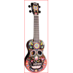 Mahalo STV145 Ukulele ART Teschio Messicano nero