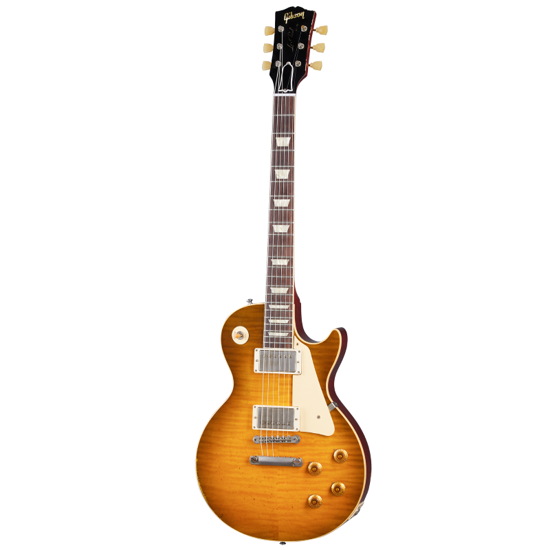 Gibson Custom 1959 Les Paul Standard Reissue Heavy Aged Golden Poppy Burst LPR59HAGPBNH1