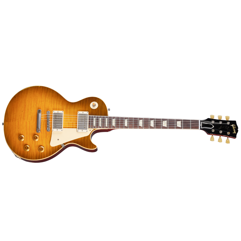 Gibson Custom 1959 Les Paul Standard Reissue Heavy Aged Golden Poppy Burst LPR59HAGPBNH1