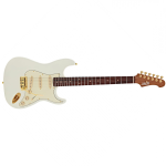 Jet Guitars JS380OW-G SSS Olympic White Roasted Maple Gold Hardware